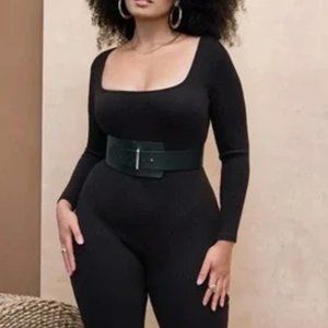 Eloquii Next Level Essential Scoop Neck Ribbed Bodysuit